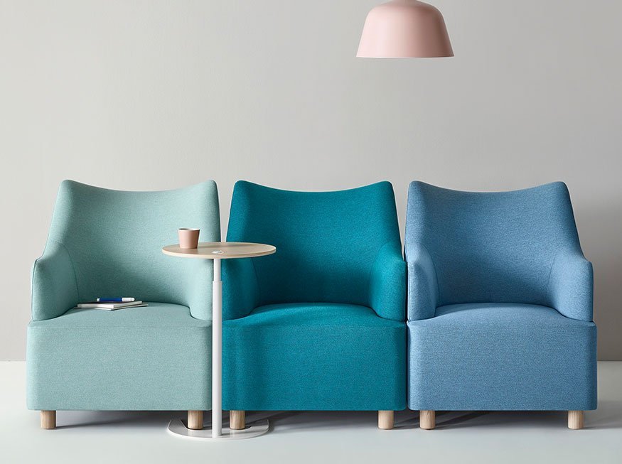 Plex Furniture em diferentes tons de azul