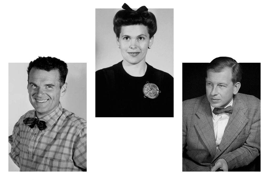 Charles Eames, Ray Eames e Eero Saarinen.