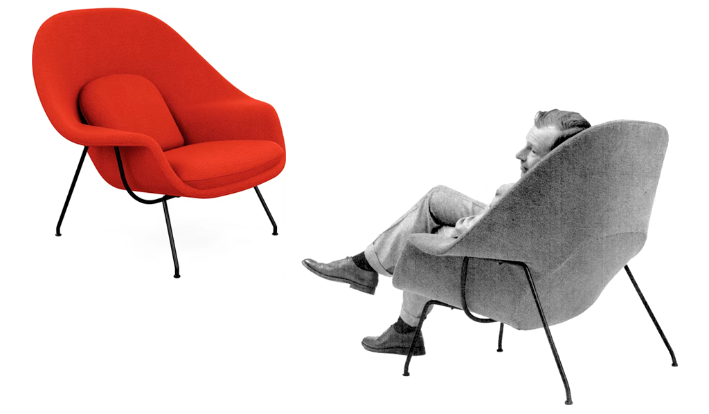 Poltrona Womb de Eero Saarinen para a Knoll.